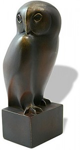 Vowel statuette aka owl of minerva